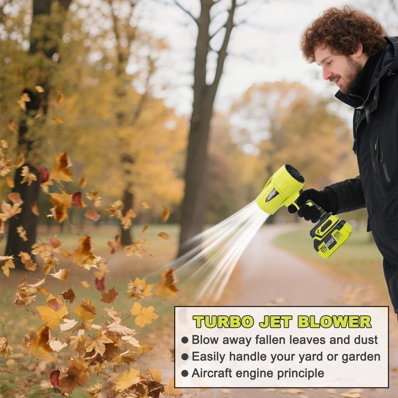 【SummerVibes】Soplador Turbo Jet SEESE, Soplador de hojas, Ventilador turbo de alta potencia, Motor de cobre puro, Secado de automóviles tras el lavado, Soplador de nieve portátil, Plumero de aire turbo inalámbrico, Mejoras del hogar, Mantenimiento de jard